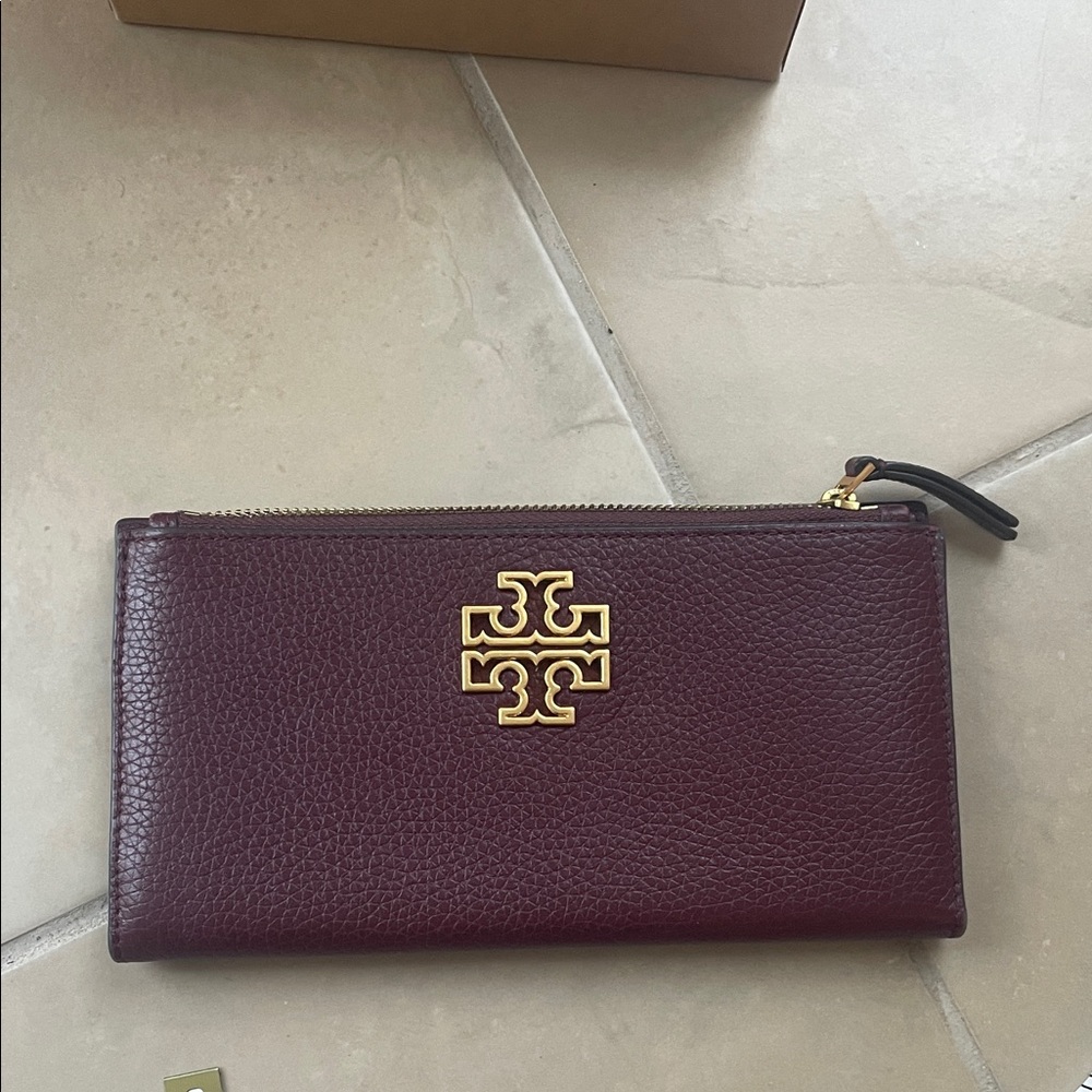 Tory Burch Deep Burgundy Leather wallet